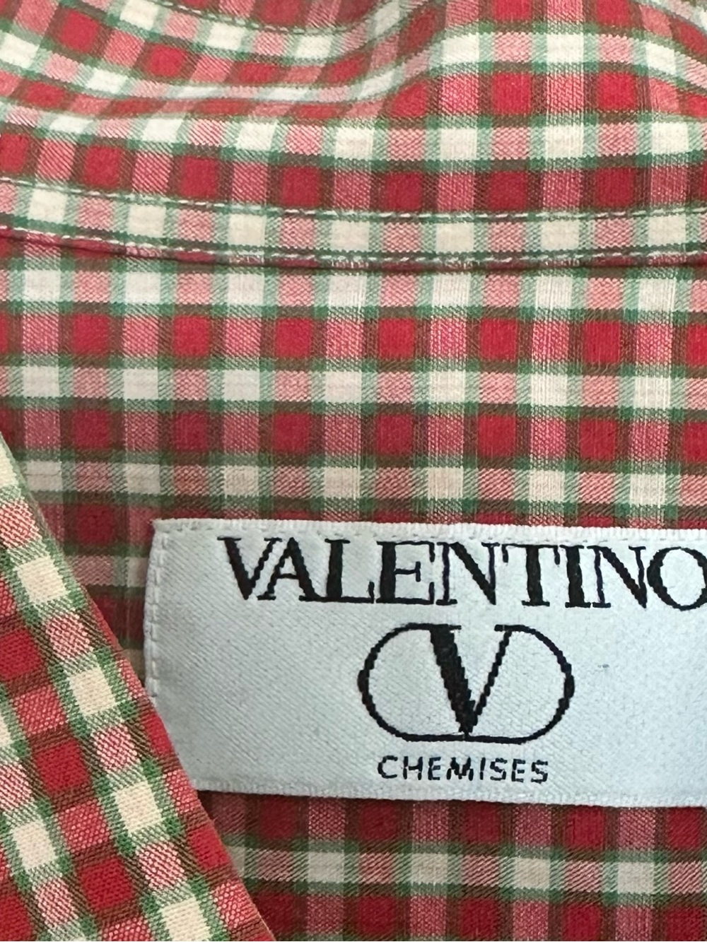 Vintage Valentino Chemises Men’s Plaid Button Down Shirt Size 42/16.5 - Picture 3 of 8
